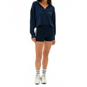 NEW SPLITS59 joan fleece polo sweatshirt in indigo